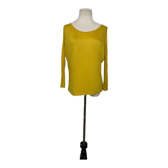 Forever 21 yellow cold shoulder dolman long sleeves blouse size small - Picture 7 of 7
